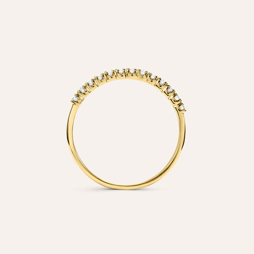 Anello Semi-eternity Diamade Glam Oro Giallo Diamante Lab-Grown - Anelli con Pietre Donna | Stroili