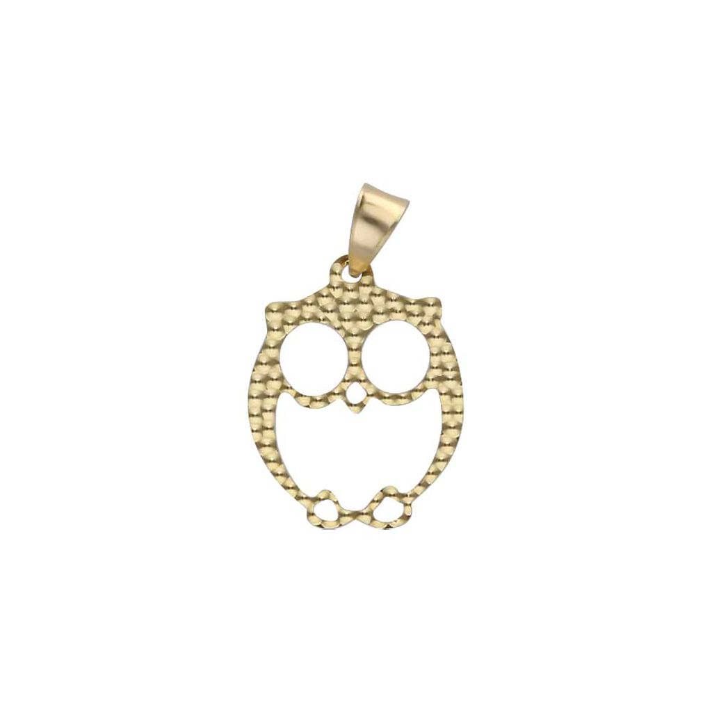 Charm oro giallo gufo