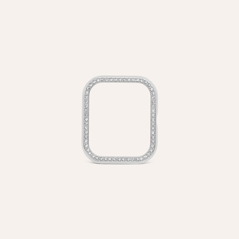 Cover in Plastica Argentata con Cristalli Bianchi Compatibile con Stroili Smartwatch Square - Stroili Donna | Stroili