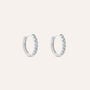 Orecchini A Cerchio Silver Rainbow Argento Rodiato Cubic Zirconia