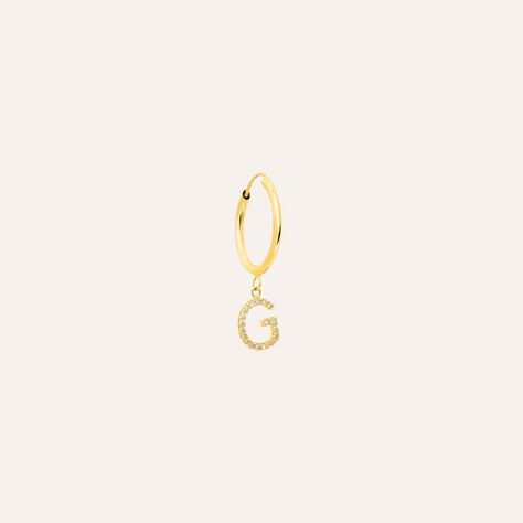 Mono Orecchino A Cerchio Toujours Oro Giallo Cubic Zirconia - Mono Orecchino Donna | Stroili