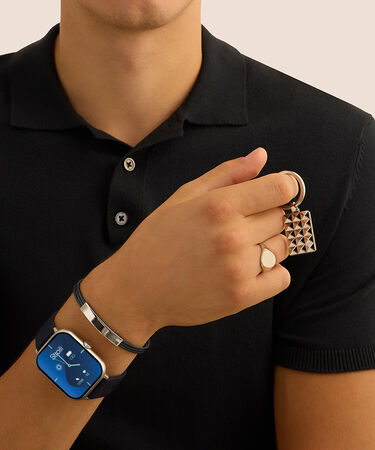 Bracciale Con Targhetta Man Code Acciaio Bicolore