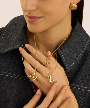Collana Radiance Acciaio Dorato Cubic Zirconia