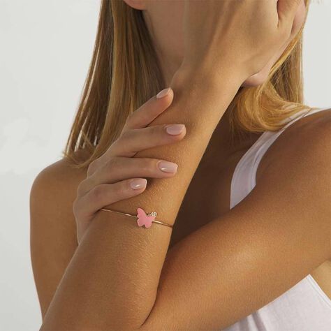 Bangle Lady Sweet Acciaio Rosa Cristallo - Bracciali Rigidi Donna | Stroili