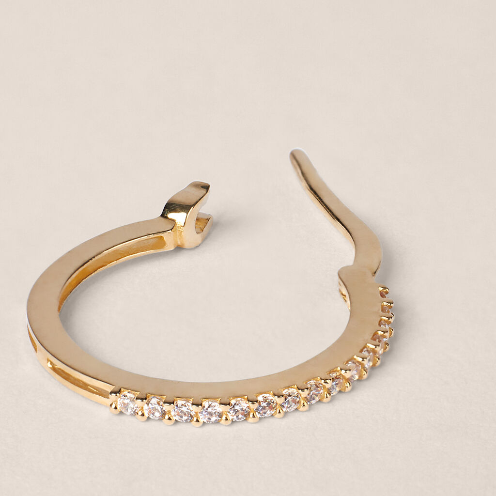 Orecchini A Cerchio Toujours Oro Giallo Cubic Zirconia