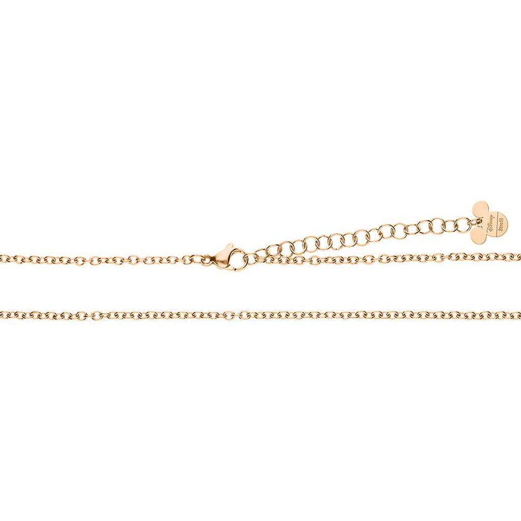 Collana Lady Message Acciaio Rosato Disney e Cristalli