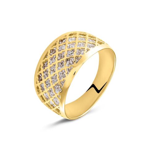 Anello Fascia Golden Lover Oro Bicolore - Anelli a Fascia Larga Donna | Stroili