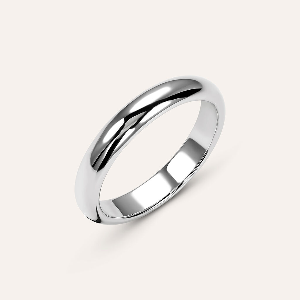 Fede Classica Leggera 3.6 mm Oro Bianco - Anelli con Incisione Unisex | Stroili