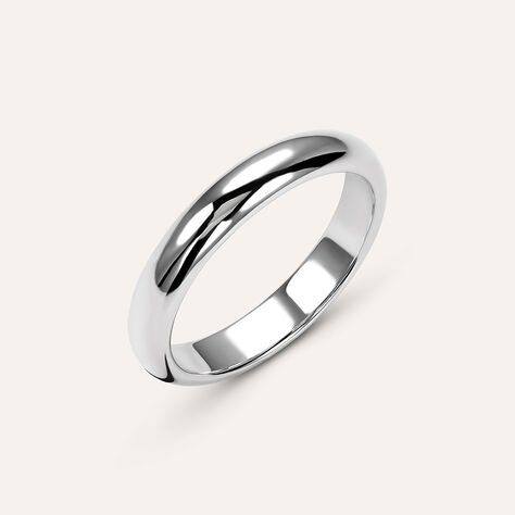 Fede Classica Leggera 3.6 mm Oro Bianco - Anelli con Incisione Unisex | Stroili