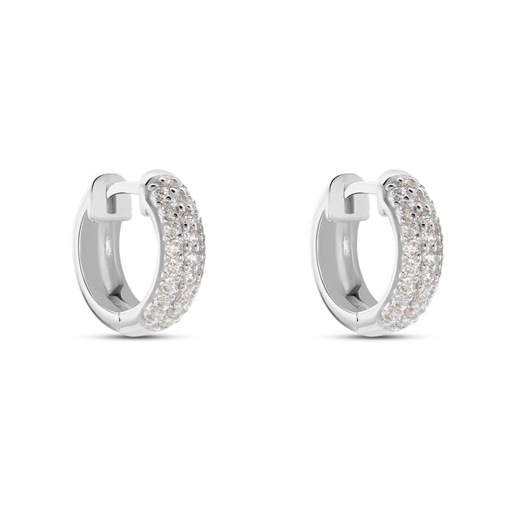 Orecchini A Cerchio Silver Shine Argento Rodiato Cubic Zirconia - Orecchini a Cerchio Donna | Stroili