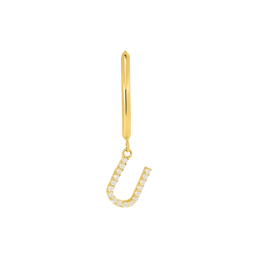 Mono Orecchino A Cerchio Toujours Oro Giallo Cubic Zirconia - Mono Orecchino Donna | Stroili