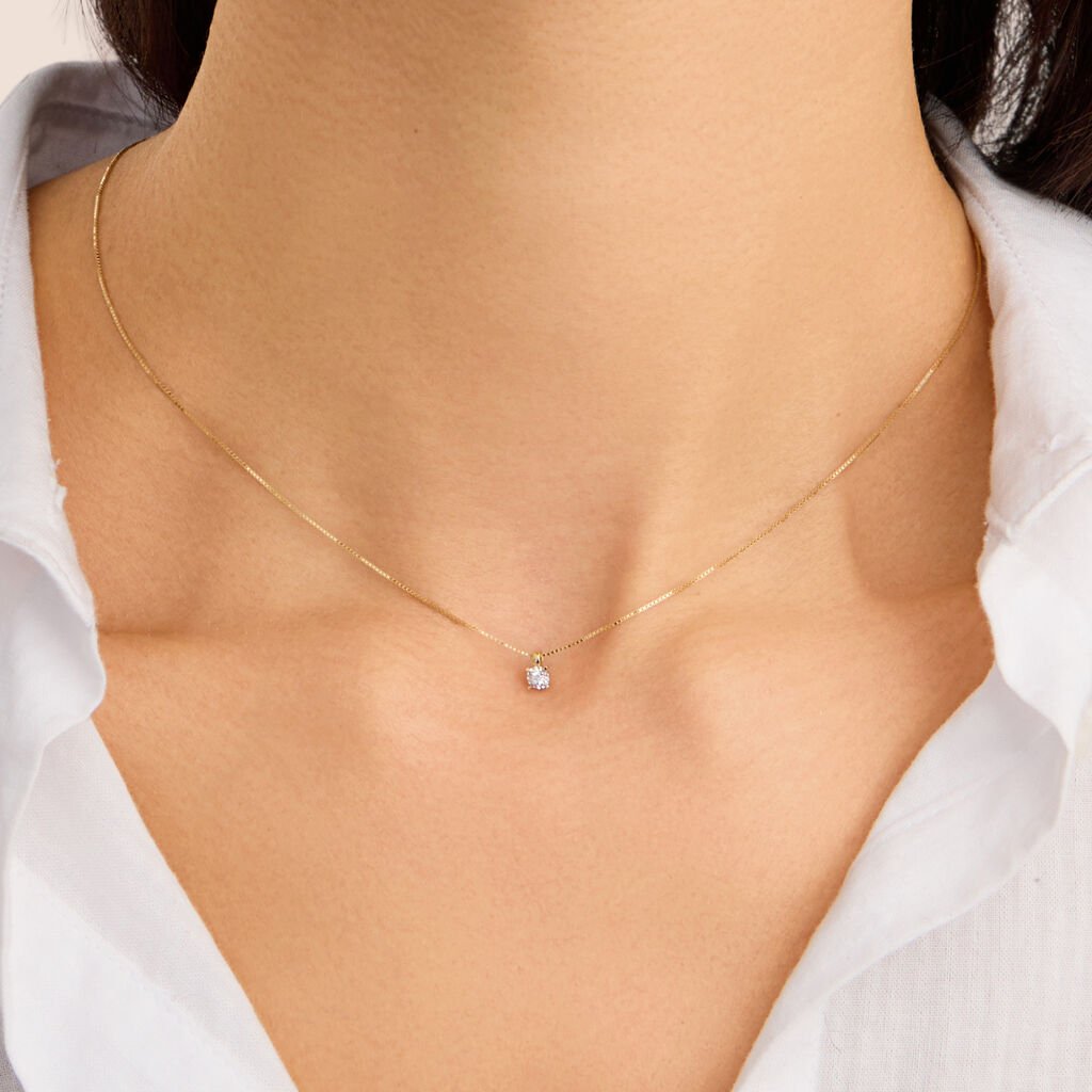 Collana Punto Luce Diamotion Oro Giallo Diamante - Collane Punto Luce Donna | Stroili