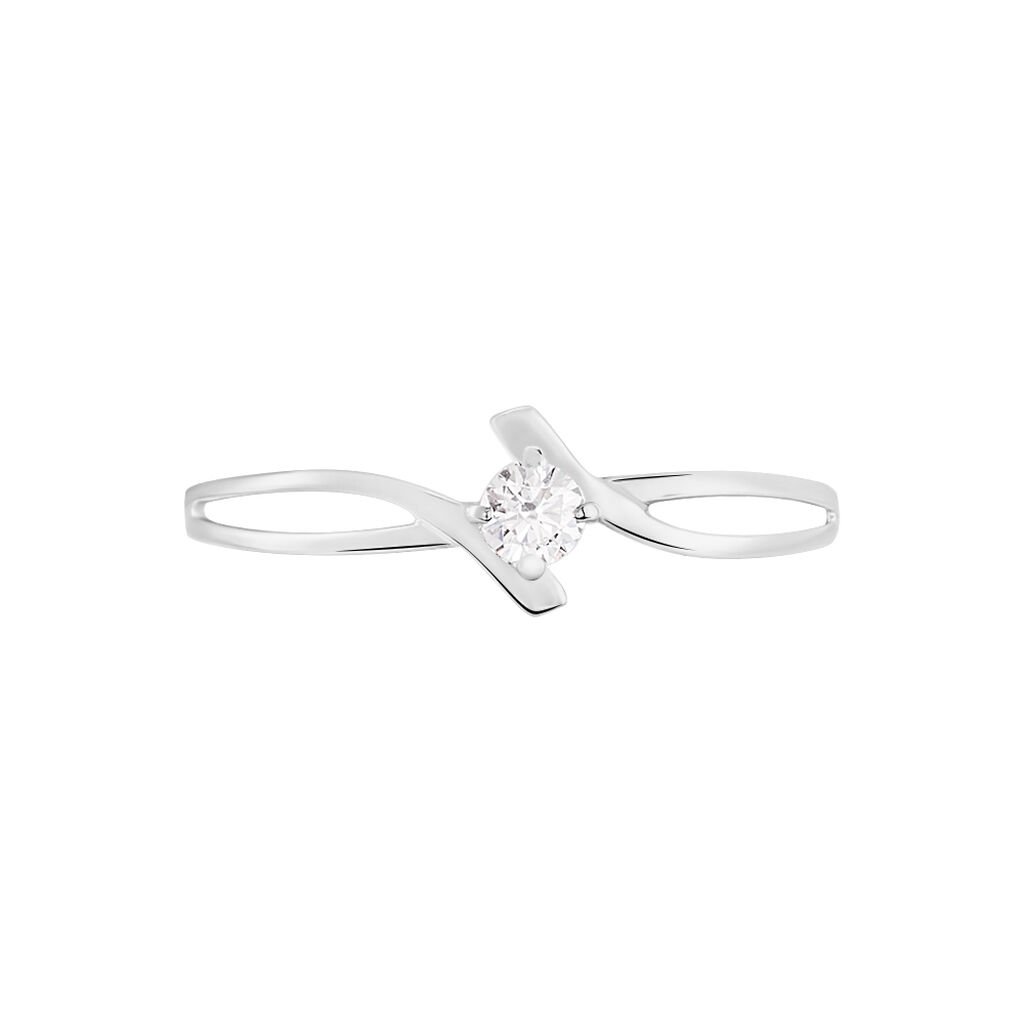 Anello Solitario Claire Oro Bianco Cubic Zirconia - Anelli con Pietre Donna | Stroili