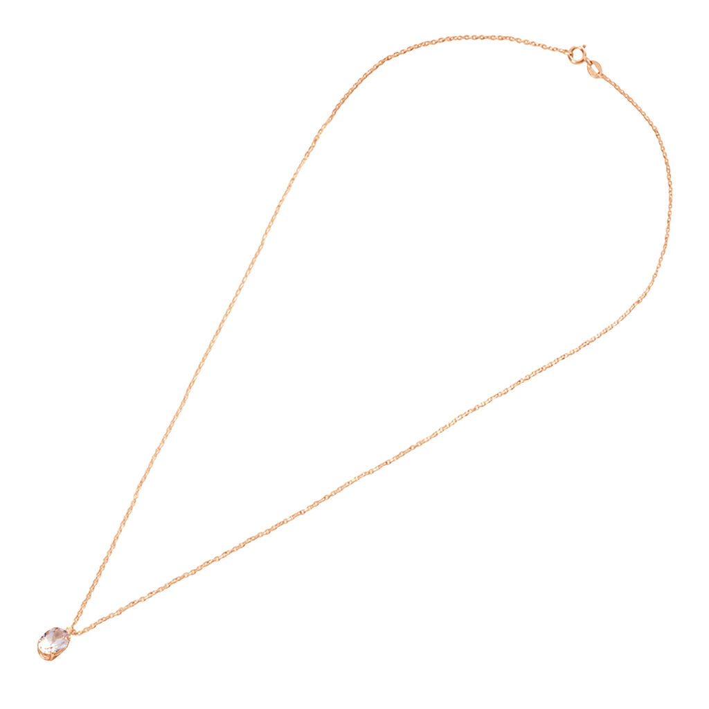Collana Punto Luce Jasmine Oro Rosa Morganite Diamante - Collane Punto Luce Donna | Stroili