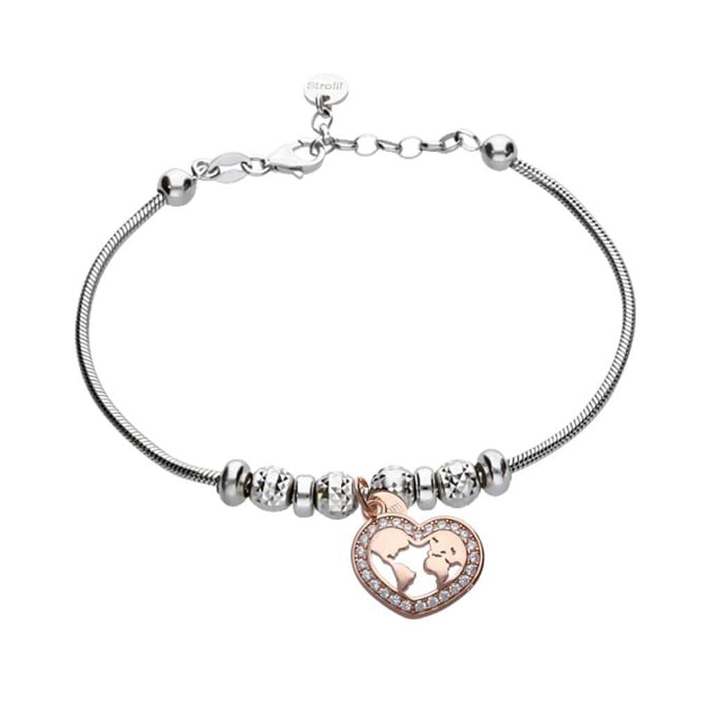 Pendente Love Beats Argento Rosa Cubic Zirconia - Ciondoli Donna | Stroili