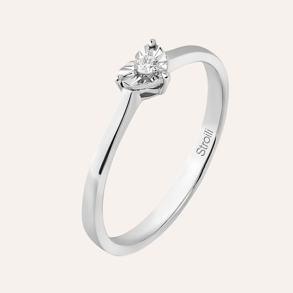 Anello Diamotion Oro Bianco Diamante