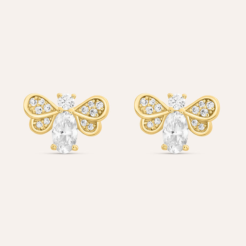 Orecchini Lobo Claire Oro Giallo Cubic Zirconia - Orecchini a Lobo Donna | Stroili