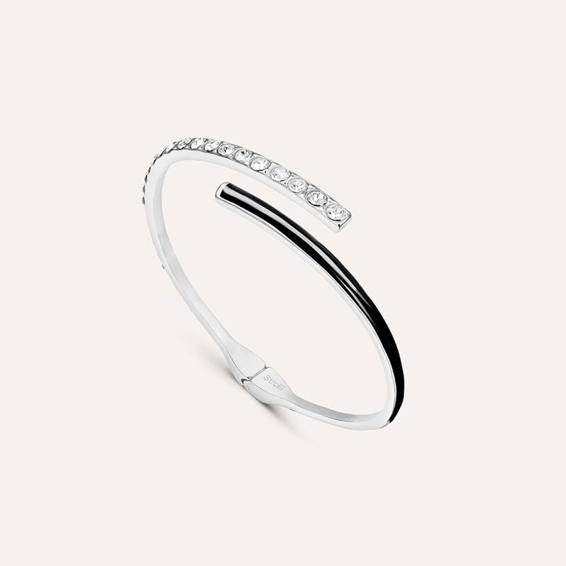 Bangle Lady Sweet Acciaio Cristallo - Bracciali Rigidi Donna | Stroili