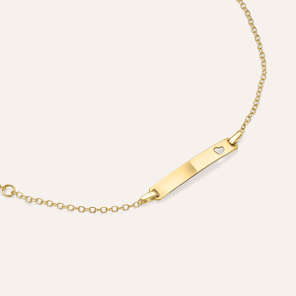 Bracciale Con Targhetta Holy Oro Giallo