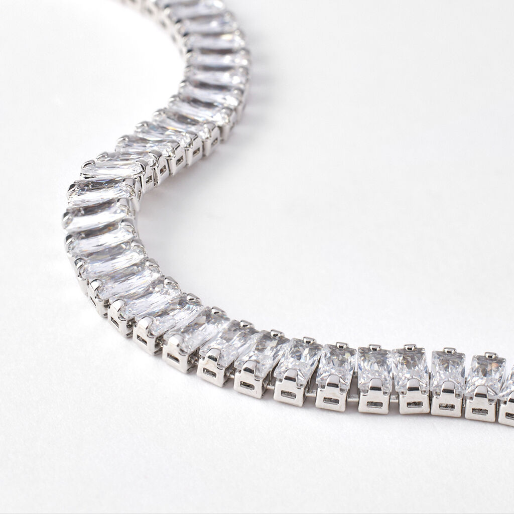 Bracciale Tennis Romantic Shine Metallo Cristallo - Bracciali Tennis Donna | Stroili