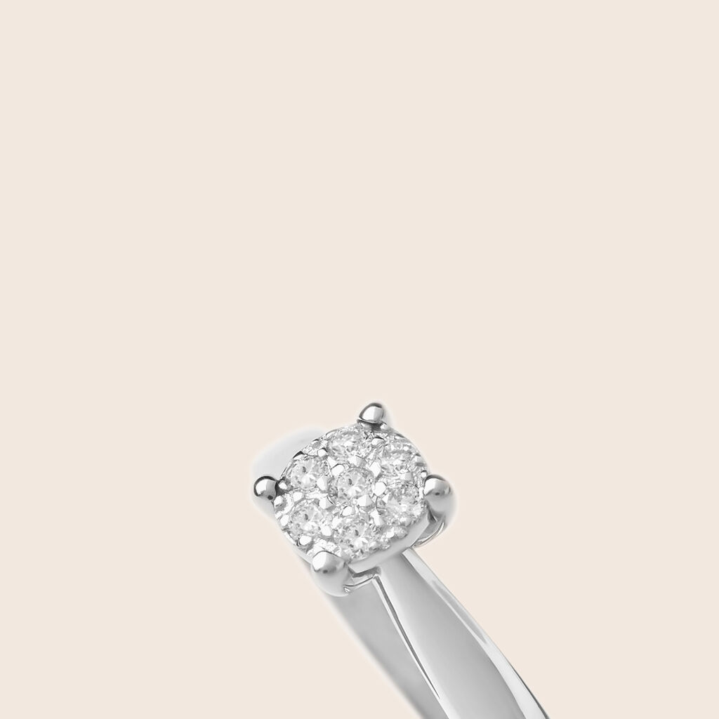 Anello Solitario Sophia Oro Bianco Diamante - Anelli con Pietre Donna | Stroili