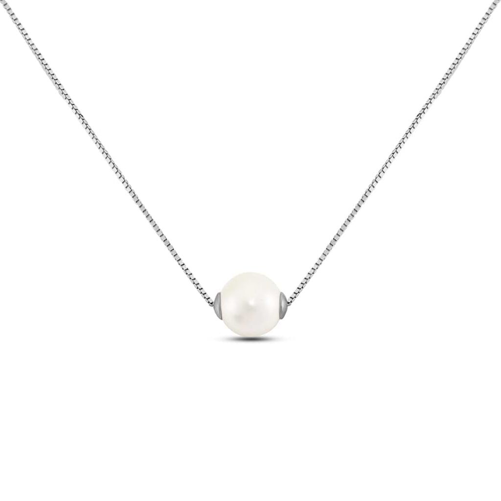 Collana Silver Pearls Argento Rodiato Perla sintentica