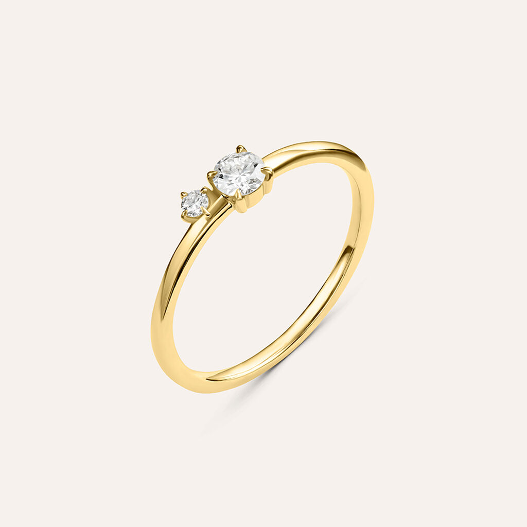 Anello Bilogy Diamade Glam Oro Giallo Diamante Lab-Grown