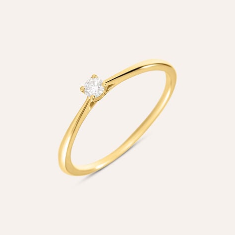 Anello Solitario Grace Oro Giallo Diamante - Anelli con Pietre Donna | Stroili