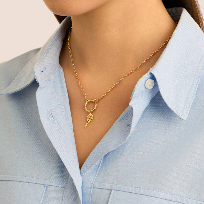 Pendente Racchetta da Tennis Poème Oro Giallo - Ciondoli Unisex | Stroili