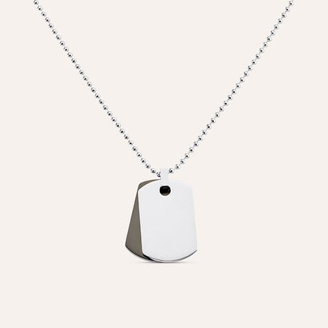 Collana Man Code Acciaio Bicolore Bianco / Nero - Collane Uomo | Stroili