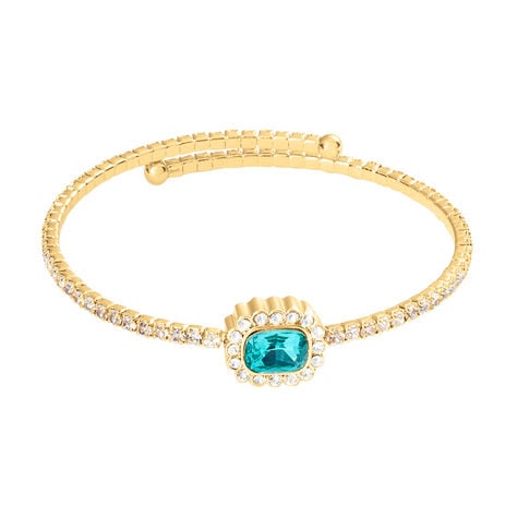 Bangle Romantic Shine Metallo Dorato Cristallo - Bracciali Rigidi Donna | Stroili