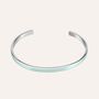 Bangle in acciaio con smalto verde acqua