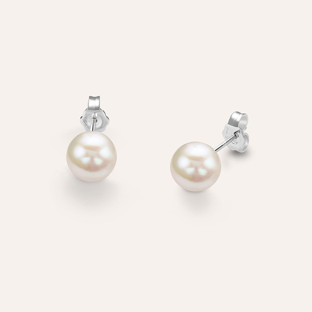 Orecchini Lobo Silver Pearls Argento Rodiato Perla sintentica - Orecchini a Lobo Donna | Stroili