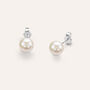 Orecchini Lobo Silver Pearls Argento Rodiato Perla sintentica