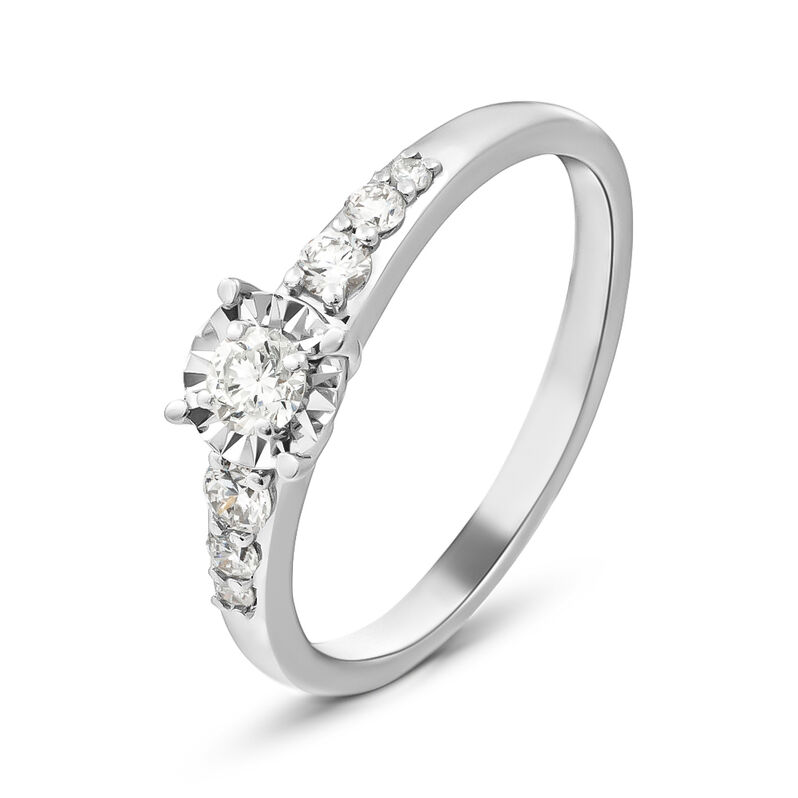 Anello Solitario Diamotion Oro Bianco Diamante - Anelli con Pietre Donna | Stroili