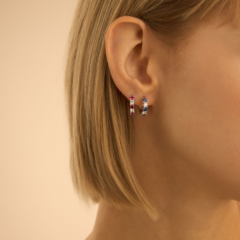 Orecchini A Cerchio Silver Elegance Argento Rodiato Cubic Zirconia