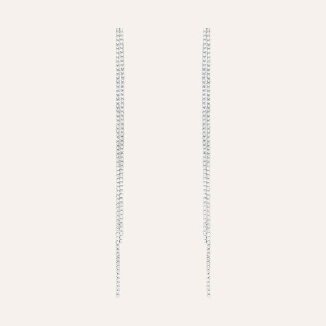 Orecchini Pendenti Tennis Romantic Shine Metallo Cristallo - Orecchini Pendenti Donna | Stroili