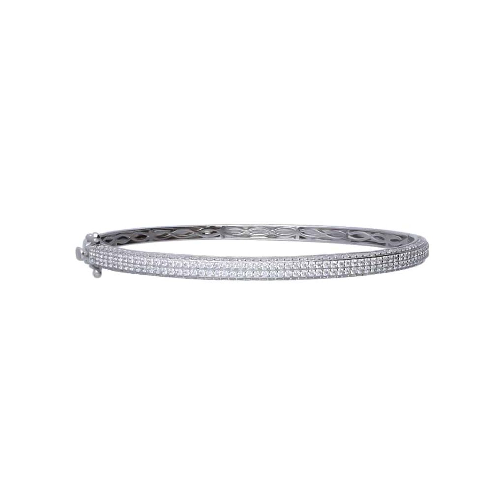Bangle Silver Shine Argento Rodiato Cubic Zirconia - Bracciali Rigidi Donna | Stroili
