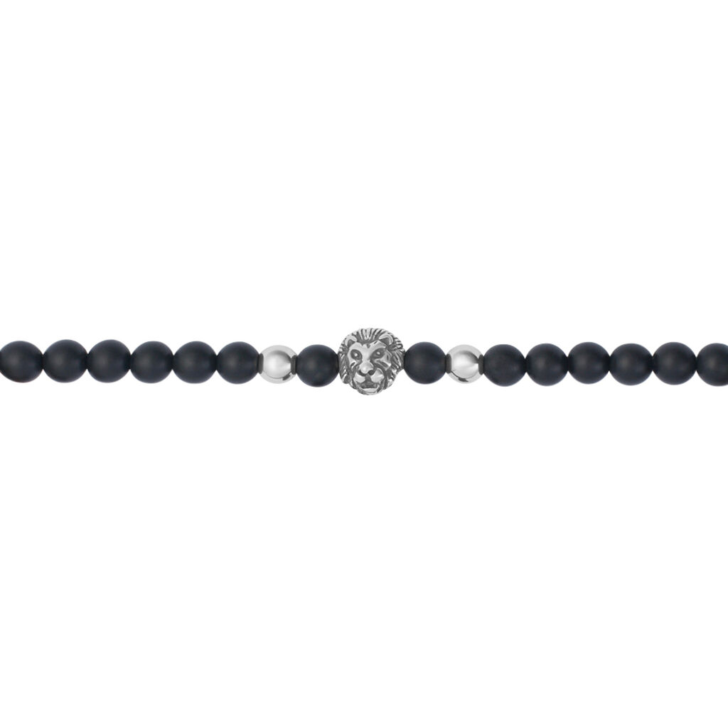 Bracciale Man Code Acciaio Bicolore Bianco / Nero Onice - Bracciali Uomo | Stroili
