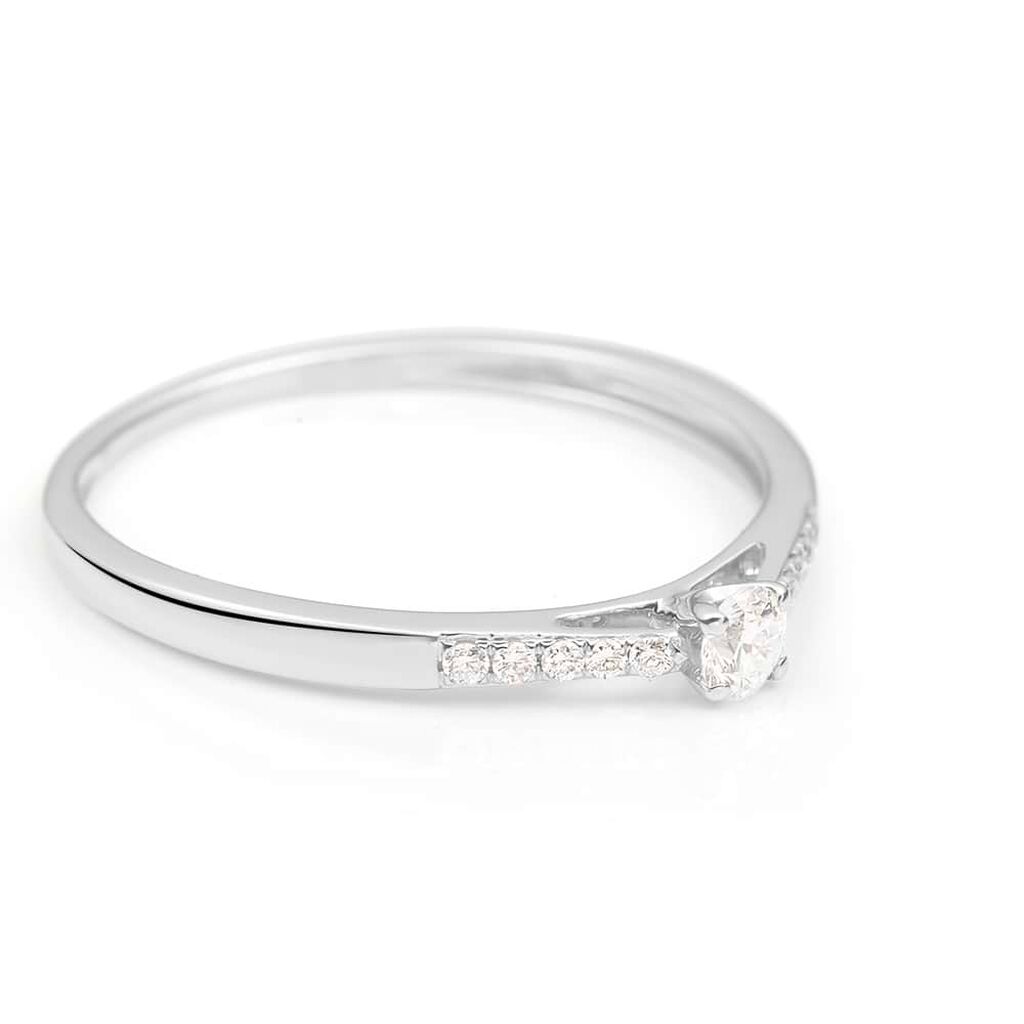 Anello Solitario Grace Oro Bianco Diamante - Anelli con Pietre Donna | Stroili
