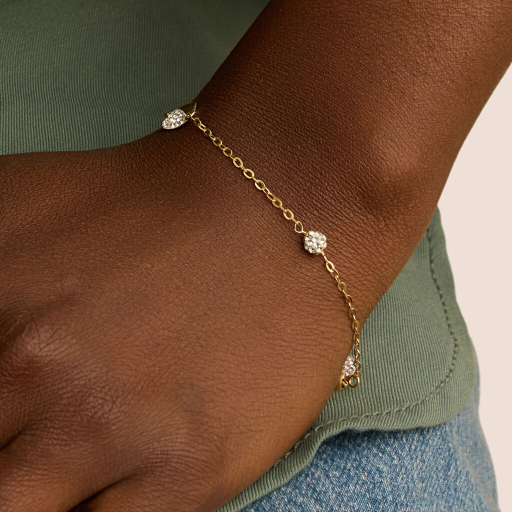 Bracciale Crystal Gold Oro Giallo Cristallo