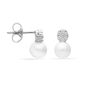 Orecchini Lobo Silver Pearls Argento Rodiato Perla sintentica Cubic Zirconia