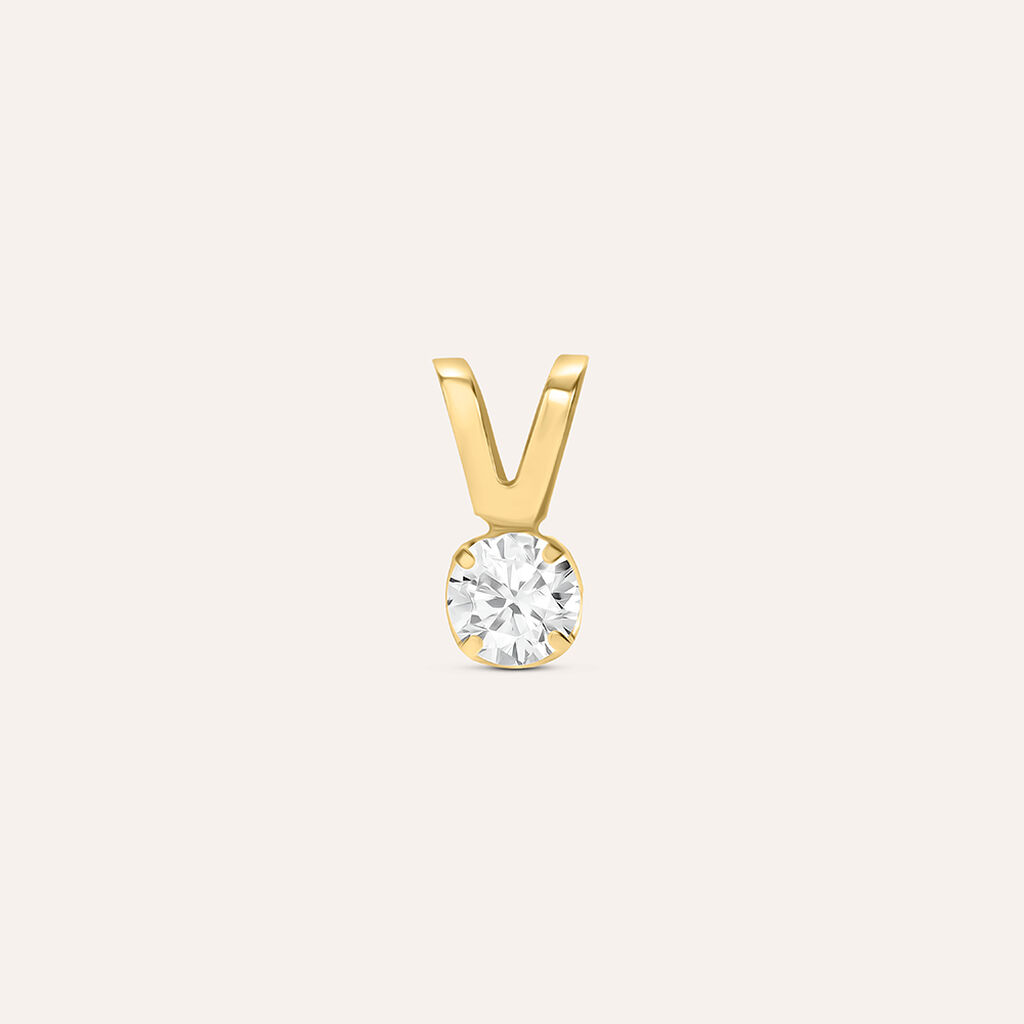 Pendente Punto Luce Po&egrave;me Oro Giallo Cubic Zirconia