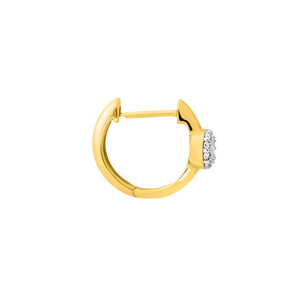 Mono Orecchino A Cerchio Sophia Oro Giallo Diamante - Mono Orecchino Donna | Stroili