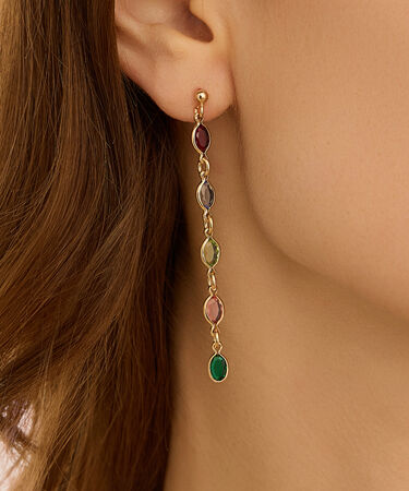 Orecchini Pendenti Golden Dream Placcato Oro Giallo Cubic Zirconia