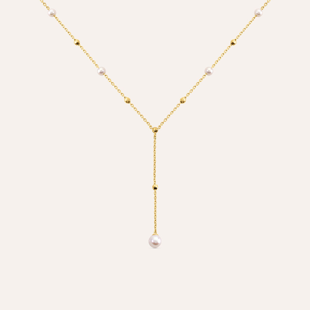 Collana Desideria Argento Nobile Dorato Perla D'Acqua Dolce