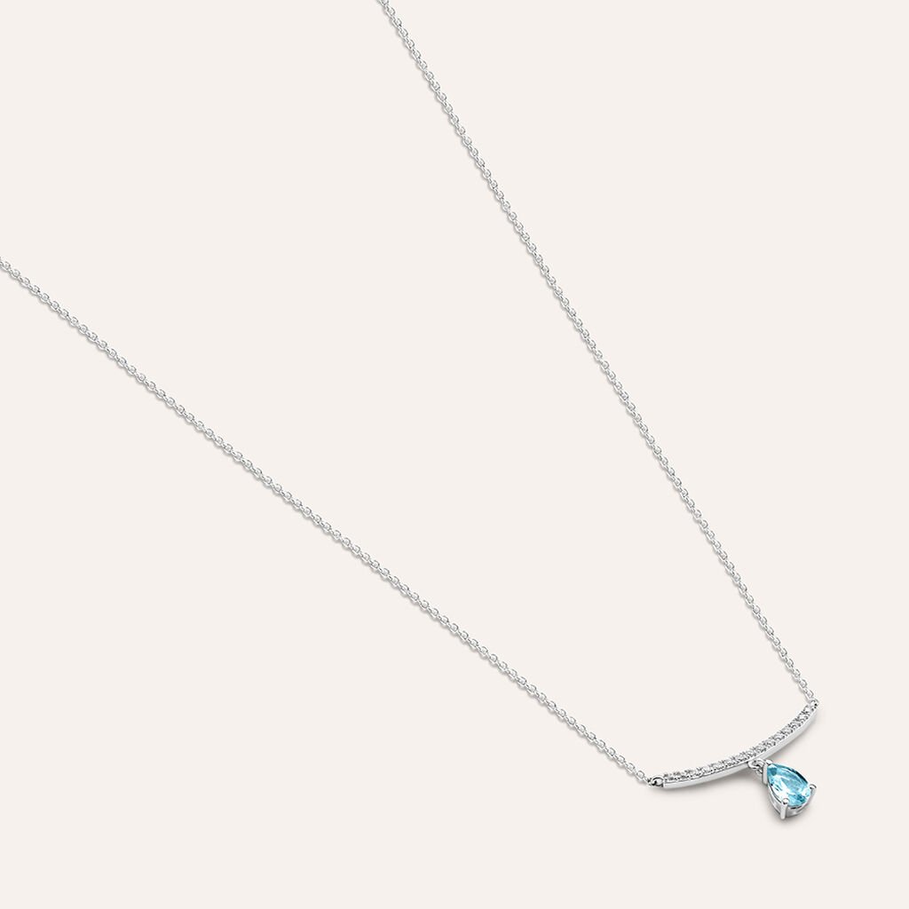 Collana Amélie Oro Bianco Topazio Cubic Zirconia - Collane Donna | Stroili