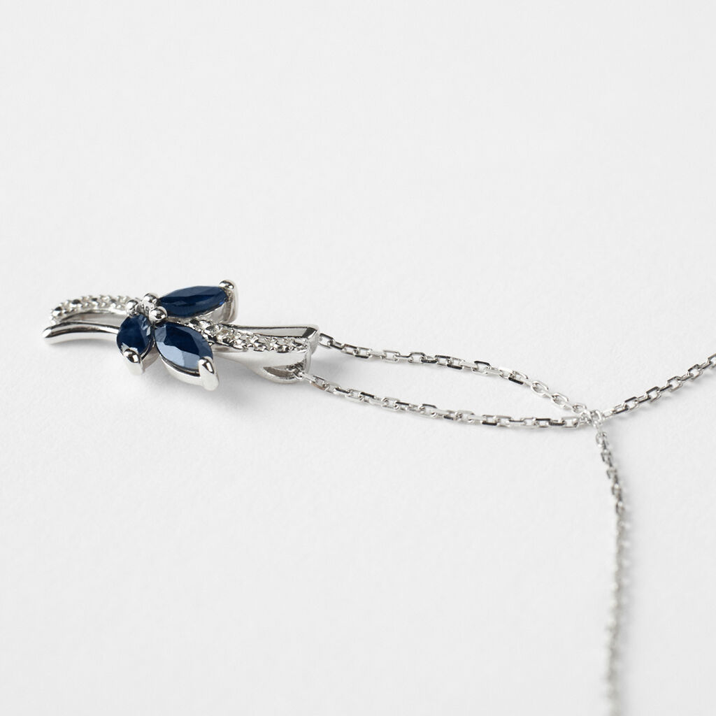 Collana Charlotte Oro Bianco Zaffiro - Collane Donna | Stroili