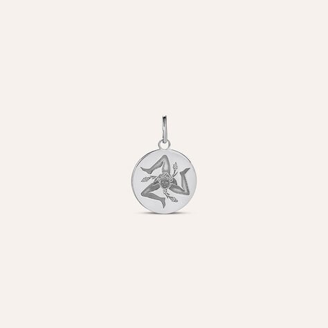 Pendente Saluti&Baci Trinacria Love Beats Argento Rodiato - Ciondoli Donna | Stroili