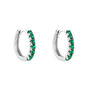 Orecchini A Cerchio Silver Rainbow Argento Rodiato Cubic Zirconia